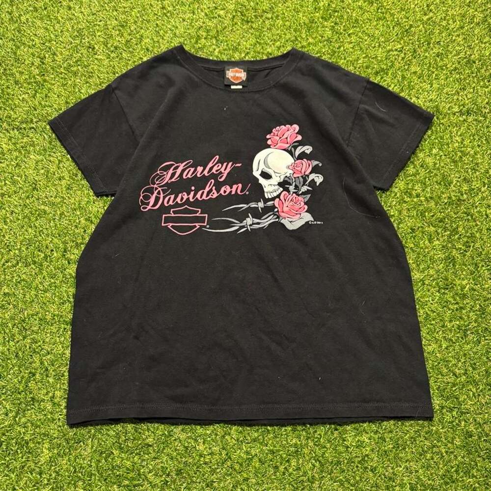 Harley davidson black cotton t shirt